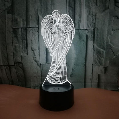 3D Angel Wing Night Light Lamp Illusion Night Ligh V1263-JX-2252