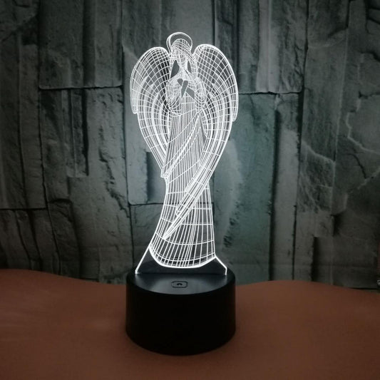 3D Angel Wing Night Light Lamp Illusion Night Ligh V1263-JX-2252