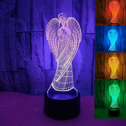 3D Angel Wing Night Light Lamp Illusion Night Ligh V1263-JX-2252