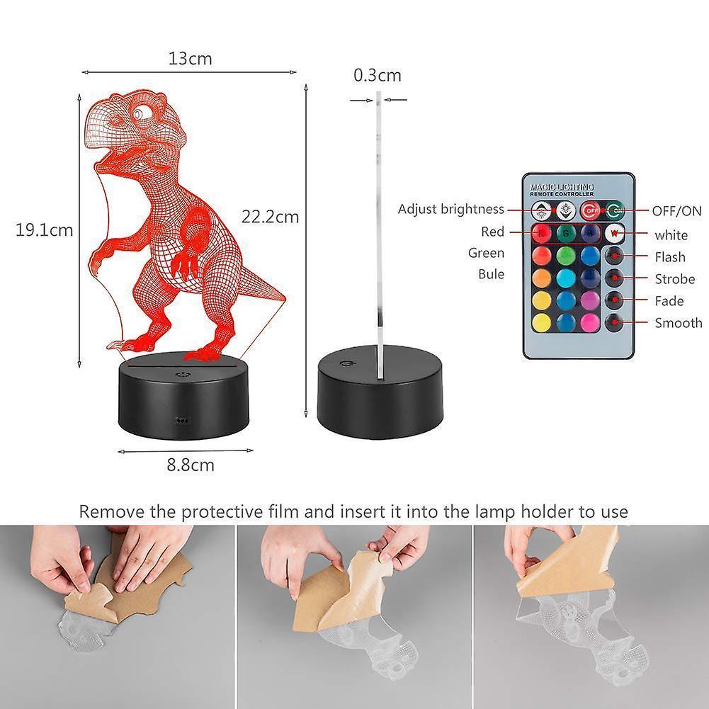 3D Optical Illusion Night Light 7 LED Color Changi V1263-JX-2253