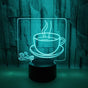 3D Coffee Night Light Led Light Optical Illusion V1263-JX-2256
