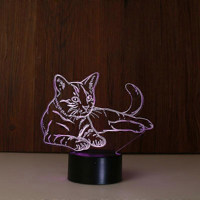 3D Optical Illusion Light LED Night Light, Cat Bedside Lamp babies Sleeping Light V1263-JX-2259