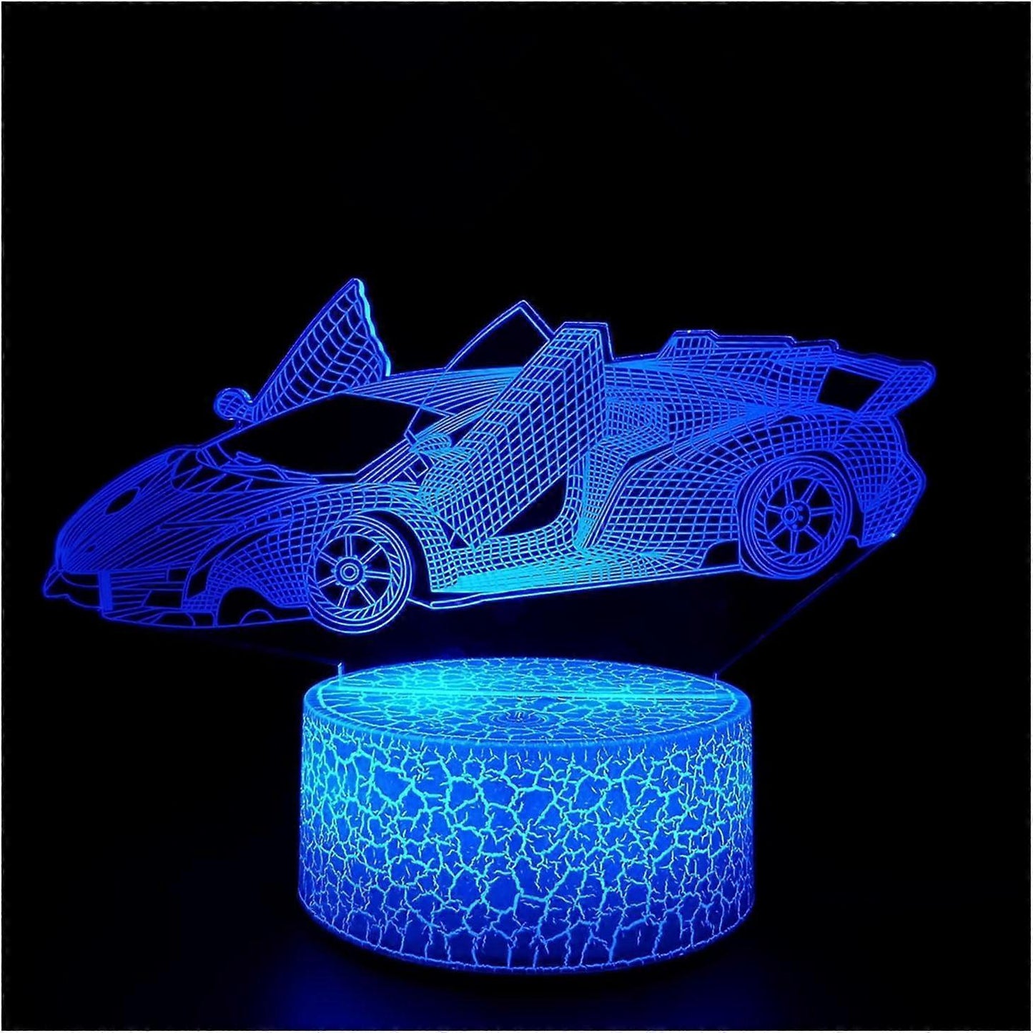 3D Optical Illusion Night Light Visual Creative LED Desk Lamp Remote and Touch Control 7 or 16 Color Changes V1263-JX-2260