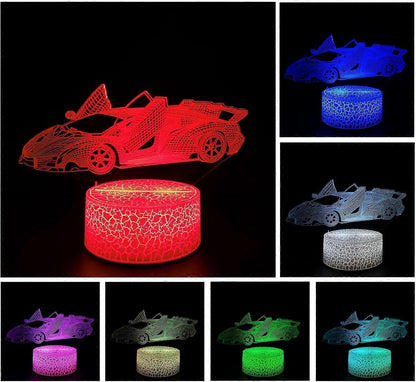 3D Optical Illusion Night Light Visual Creative LED Desk Lamp Remote and Touch Control 7 or 16 Color Changes V1263-JX-2260