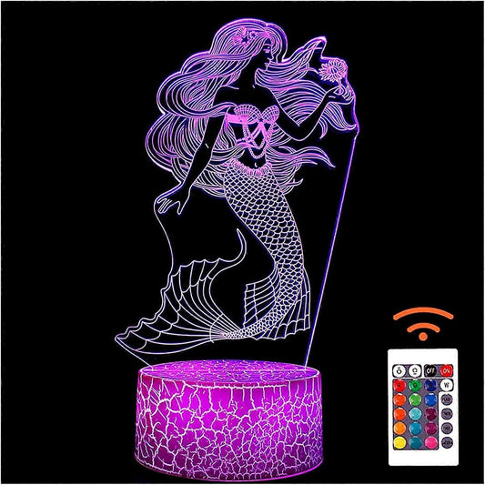 3D Illusion Night Light Visual Creative LED Desk Lamp Touch Control 7 Color Change for Home Decorations or V1263-JX-2261