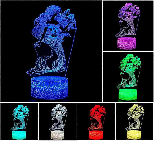 3D Illusion Night Light Visual Creative LED Desk Lamp Touch Control 7 Color Change for Home Decorations or V1263-JX-2261