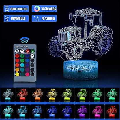 3D Led Night Light Optical Illusion Lamp With 16 Colors Change And Smart Touch V1263-JX-2262