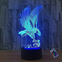 Optical Illusion 3D Eagle Night Light 16 Colors Changing Remote Control USB Touch Switch Gift V1263-JX-2263