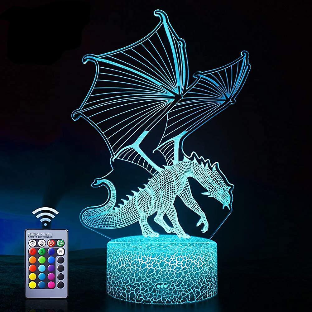 Dragon Lamp. Flying Dragon Night Light. Remote Control & 16 Colors Illusion V1263-JX-2264