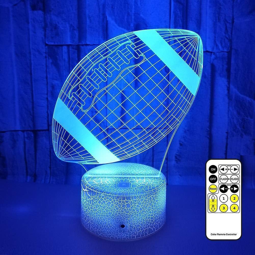 Football Night Lights For babies - 3D Led Illusion Lamp With Touch & Remote Control V1263-JX-2265