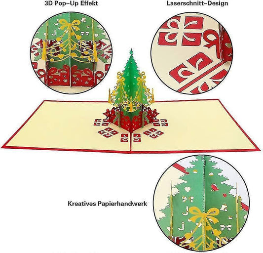 3d Christmas Cards, Pop Up Christmas Card, Christmas Greeting Cards With Envelopes, Best Gift For Christmas, V1263-JX-2273