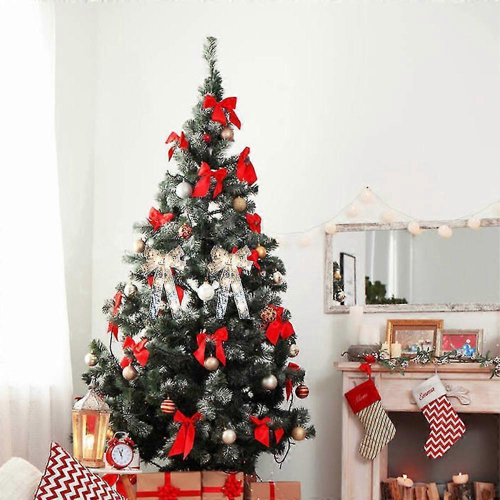 Christmas Transparent Glowing Bow Christmas Tree Decor Xmas Ornament V1263-JX-2275