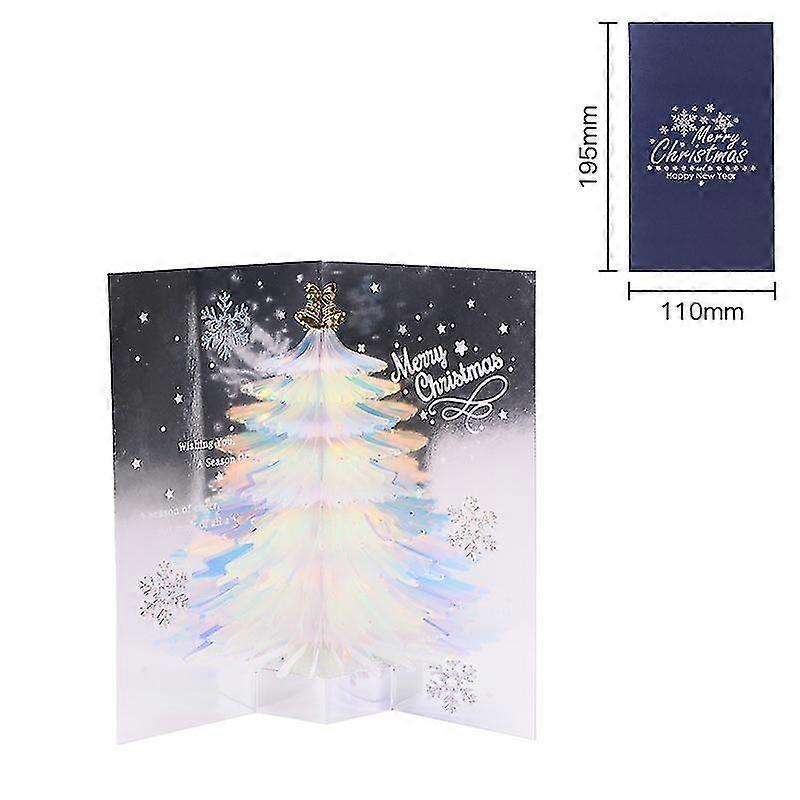 Christmas Card 3d Christmas Card Novel And Optimistic Gift New Year Gift (flashing Christmas Tree Blue V1263-JX-2277