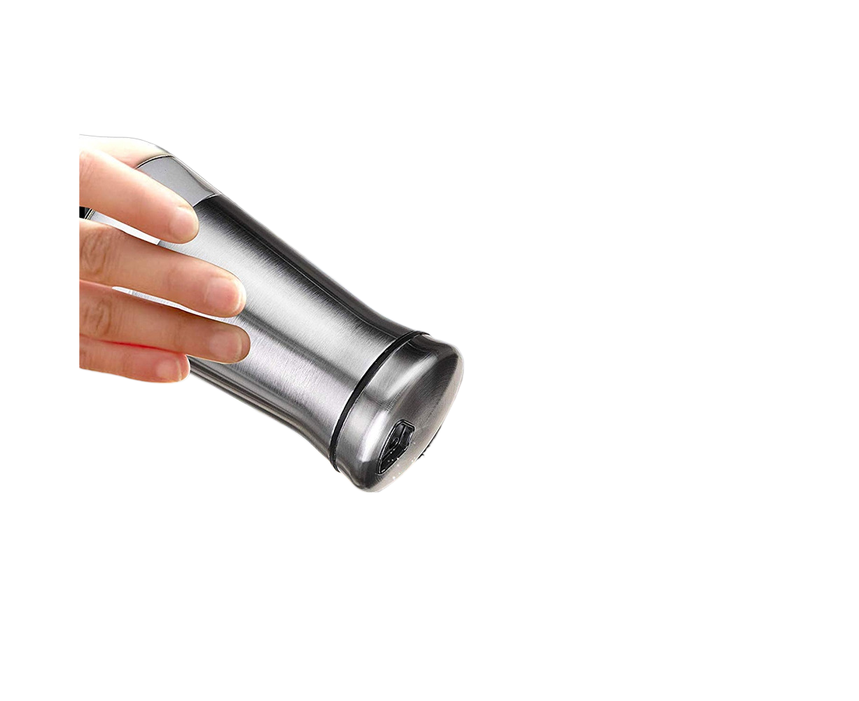 Salt Spice Shaker Dispenser Adjustable Pour Holes Stainless Steel Pepper Box Can-Silver V1263-JX-228