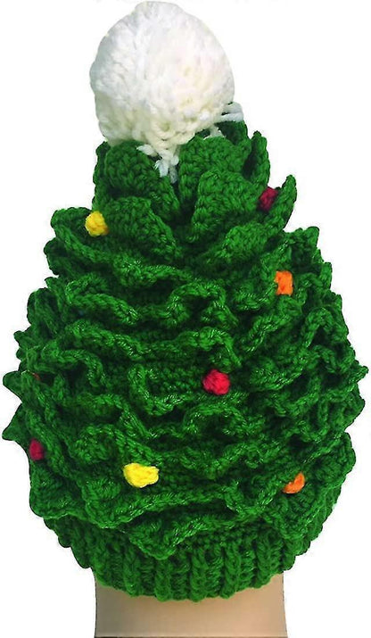 Unisex Christmas Winter Knitted Crochet Beanie Santa Hat Bearded Caps V1263-JX-2281