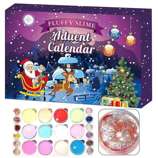 24pcs/set Crystal Clay Advent Calendar 2020 Countdown to Christmas for Babies Teens V1263-JX-2283