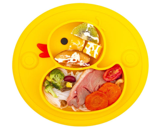 Babies Plate Silicone Babies Plates Suction Placemat Divided Dishes for Babies and Babiess One-Piece Strong V1263-JX-2289