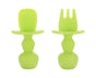 Babies Utensils Set - Silicone Babies Utensils - Anti-Choke Babies Spoon And Babies Fork Utensils Set V1263-JX-2293