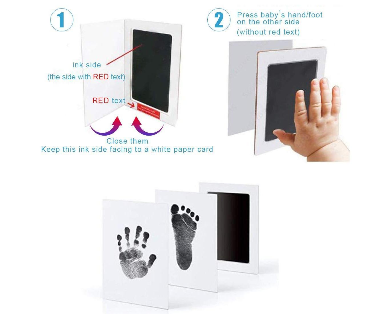 4PCS Babies Handprint and Footprint,Babies Imprint Kit for babies 0-6 Months V1263-JX-2296