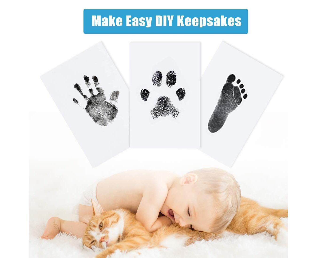 4PCS Babies Handprint and Footprint,Babies Imprint Kit for babies 0-6 Months V1263-JX-2296