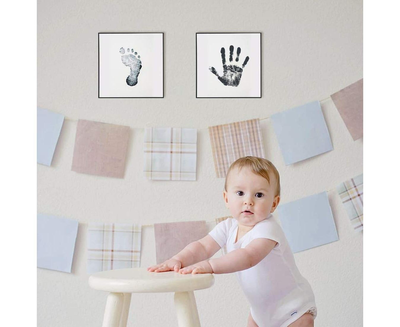 4PCS Babies Handprint and Footprint,Babies Imprint Kit for babies 0-6 Months V1263-JX-2296