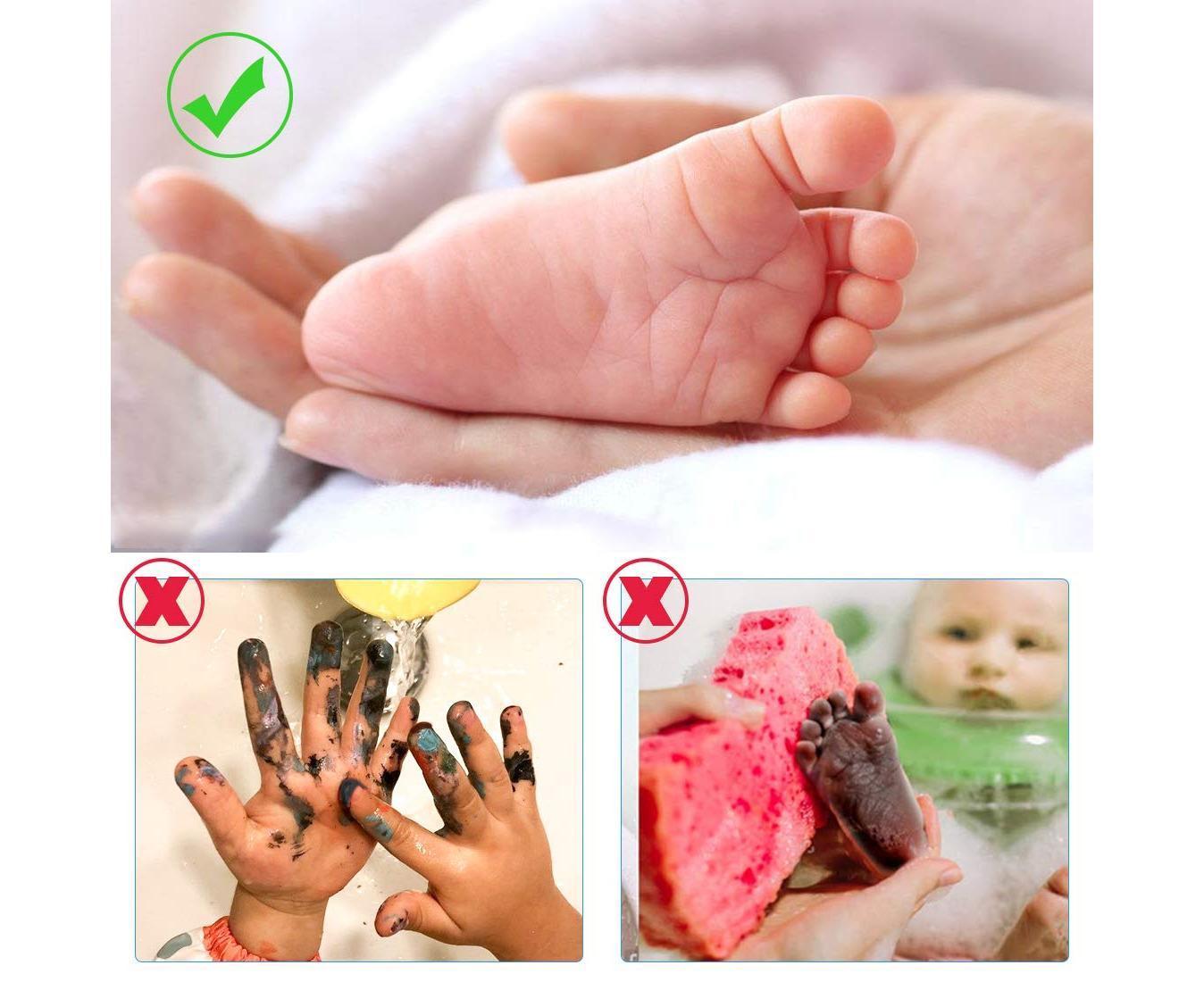 4PCS Babies Handprint and Footprint,Babies Imprint Kit for babies 0-6 Months V1263-JX-2296