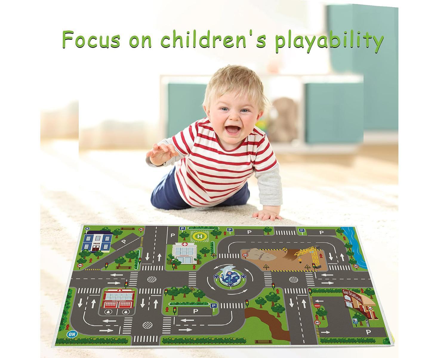 Babies Carpet Play Mat Suitable For Playing With Cars And Toys - Play, Learn And Have Fun securely V1263-JX-2299