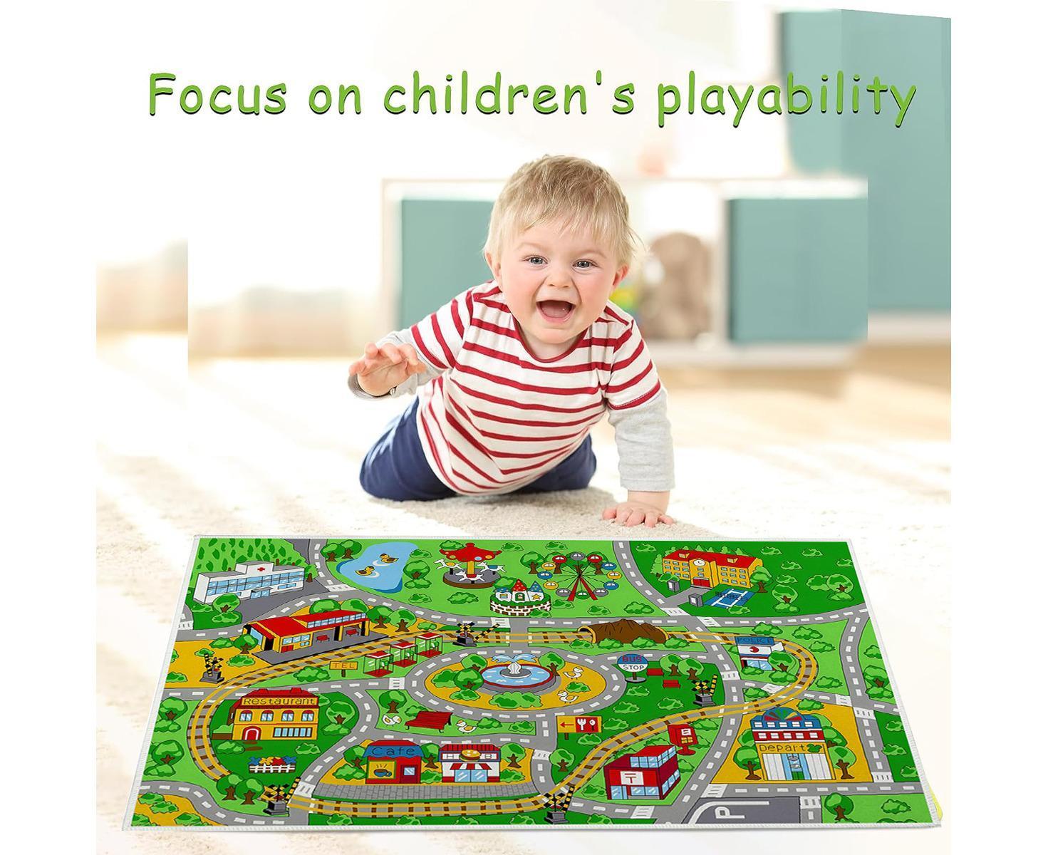 Babies Carpet Play Mat Suitable For Playing With Cars And Toys - Play, Learn And Have Fun securely V1263-JX-2300