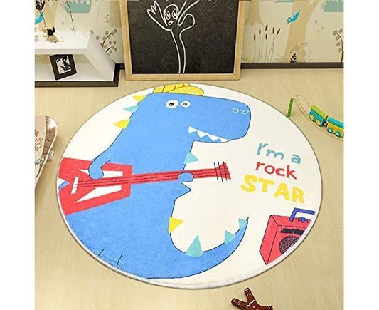 Babies Room Carpet 91cm Round Dinosaur Carpet Cute Bedroom Rug Boys Room Decor Non Slip Babies Rug Babies V1263-JX-2302