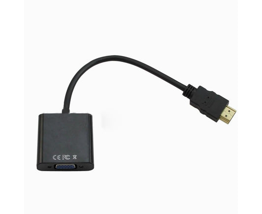 1080P HDMI-compatible Male to VGA Female Adapter Converter Video Cable Cord for PC HDTV DVD - Black V1263-JX-231