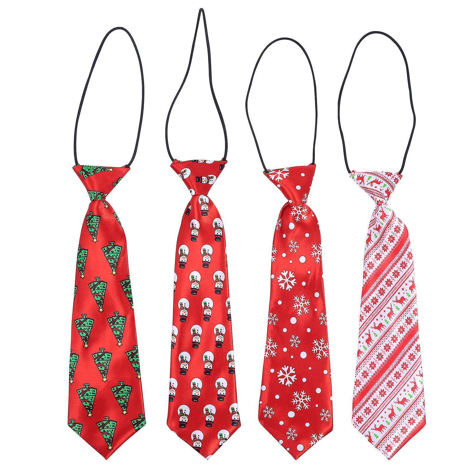 4pcs Christmas babies Ties Cartoon Handsome babies Ties Creative Xmas Ties V1263-JX-2329