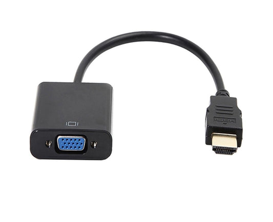 1080P VGA Male to HDMI-compatible Video Adapter Universal Gold Plated Female for PC HDTV - White V1263-JX-233