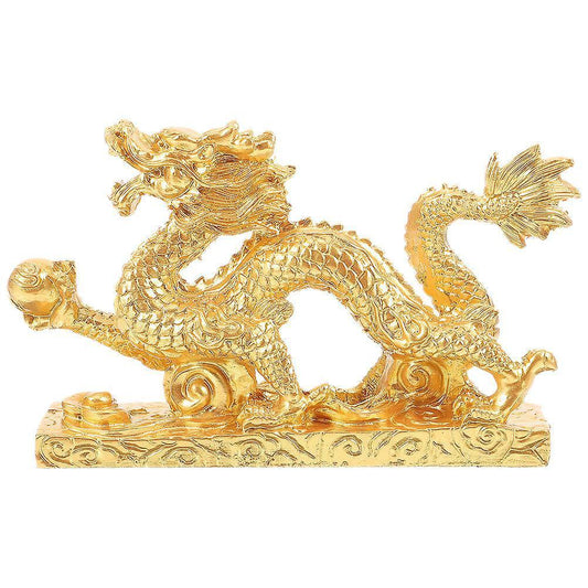 Vintage Dragon Ornament Desktop Simulation Chinese Dragon Decor Resin Dragon V1263-JX-2331