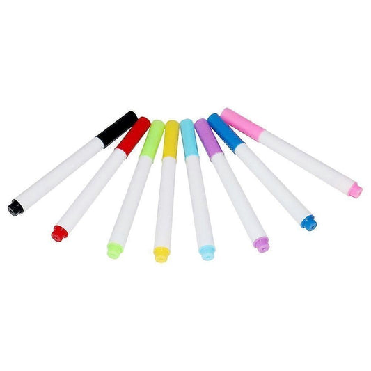 8Pcs Dry Erase Markers Planning Whiteboard Markers Painting Colored Markers Colored Erasable Pens V1263-JX-2375