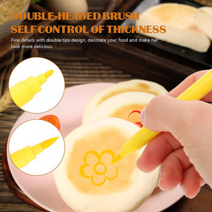 6pcs Double-tips Food Markers Practical Edible Pens Cookie Decorating Pens Convenient Edible Markers V1263-JX-2376