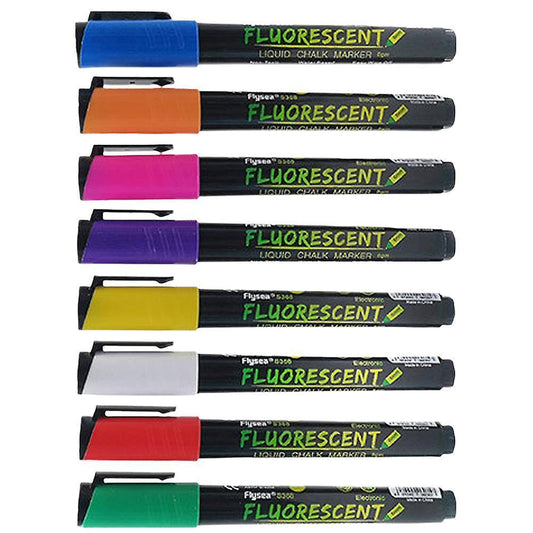 8Pcs Liquid Chalk Markers Dry Erase Marker Pens Erasable Blackboard Writing Pens Chalkboard Pens V1263-JX-2377