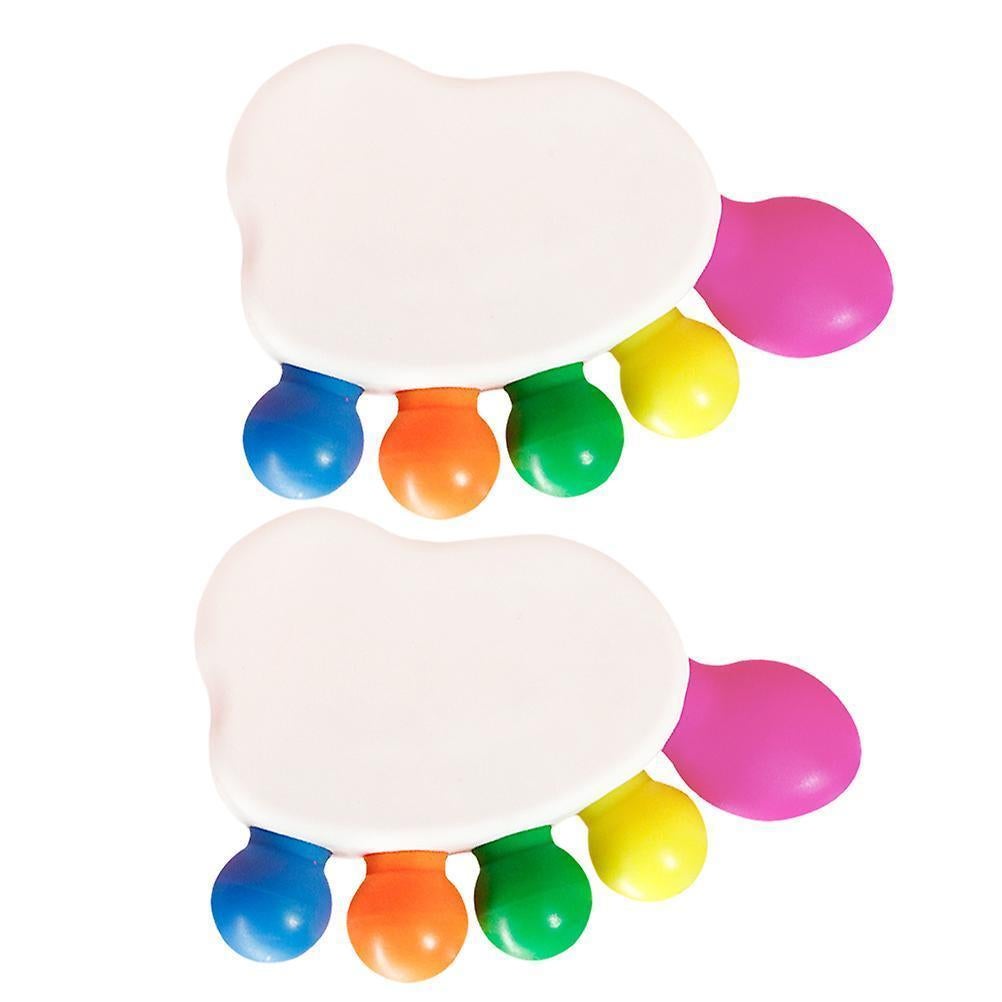 2 Sets Creative Foot Toe Shape Marker Pens Colorful Highlighter Pens for Student V1263-JX-2378