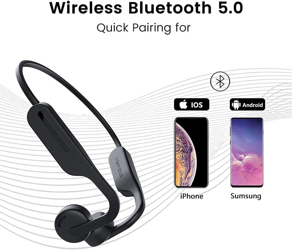 Air Open Ear Bone Conduction Headphones Wireless Bluetooth 5.0 with Mic V1263-JX-24
