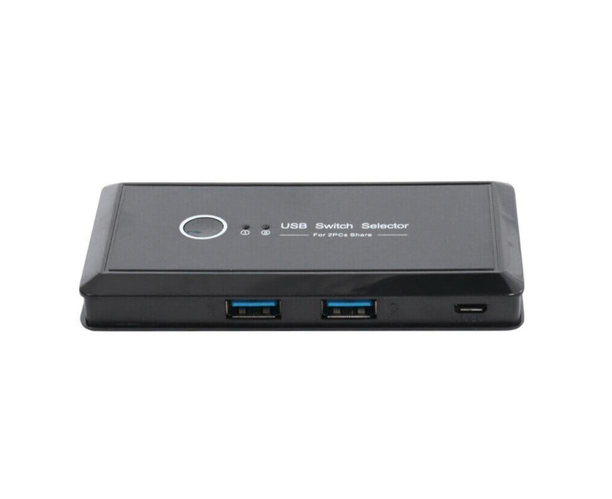 4 USB 2.0 Output Port Computer Sharing Hub Switcher Selector for Mac Chrome OS - Black V1263-JX-240