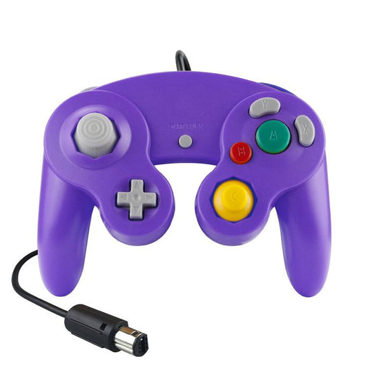 Wired Game Controller for NGC Console - Classic Design,Compatible with GameCube,Vibration Feature - Purple V1263-JX-2402
