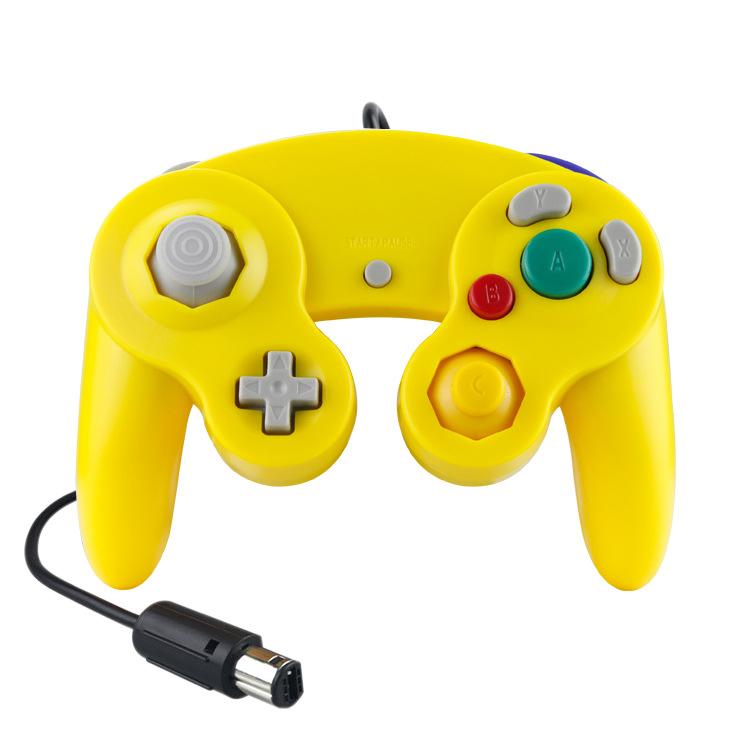 Wired Game Controller for NGC Console - Classic Design,Compatible with GameCube,Vibration Feature - Yellow V1263-JX-2413