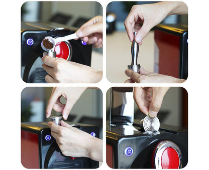 Stainless Steel Reusable Coffee Capsules with Press Coffee Tamper Refillable Coffee Pod Filter for Nespresso V1263-JX-2414