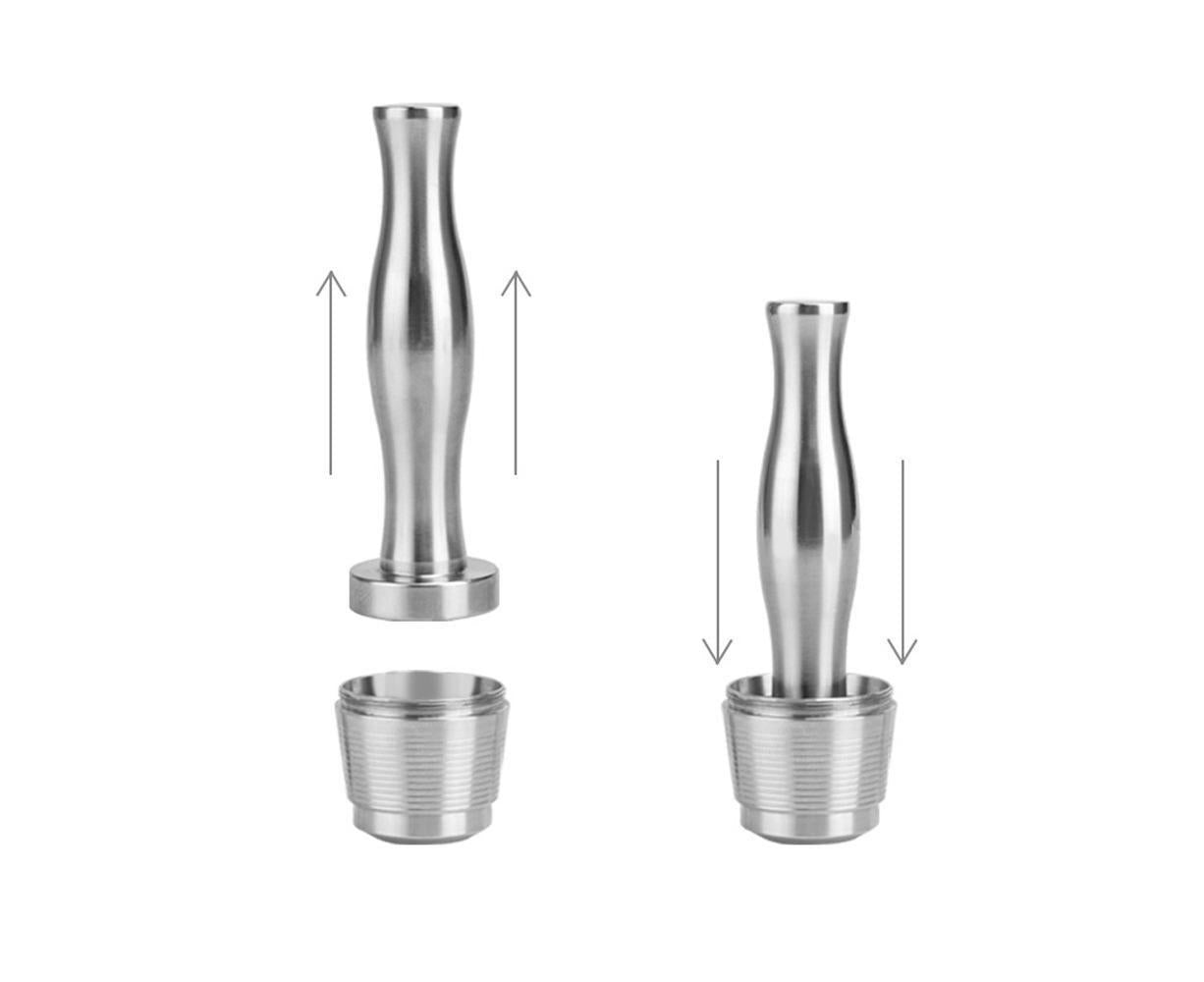 Stainless Steel Reusable Coffee Capsules with Press Coffee Tamper Refillable Coffee Pod Filter for Nespresso V1263-JX-2414