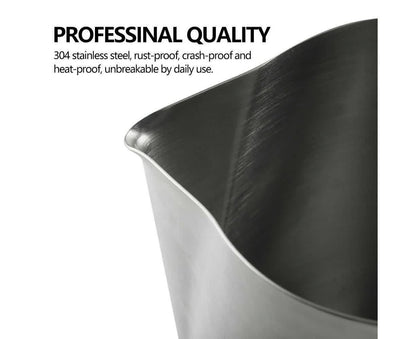 600ml Milk Frothing Thermometer Espresso Coffee Pitcher Stainless Steel Jug V1263-JX-2421