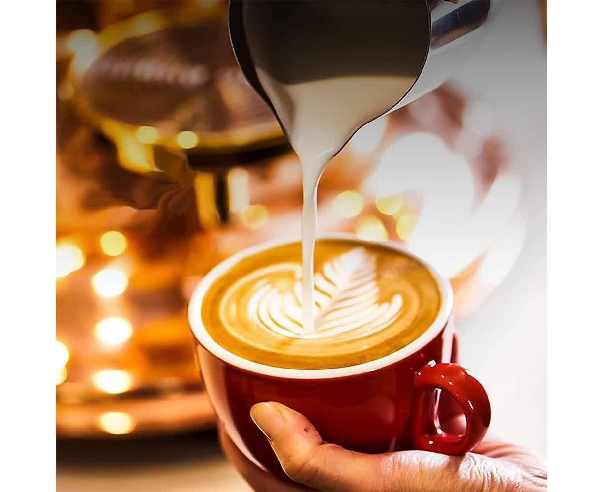 600ml Milk Frothing Thermometer Espresso Coffee Pitcher Stainless Steel Jug V1263-JX-2421