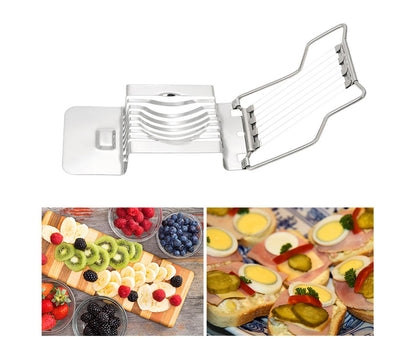 Kitchen Stainless Steel Egg Slicer Wire Egg Cheeses Chopper Dicer Cutter Tool for Salads Sandwiches V1263-JX-2422