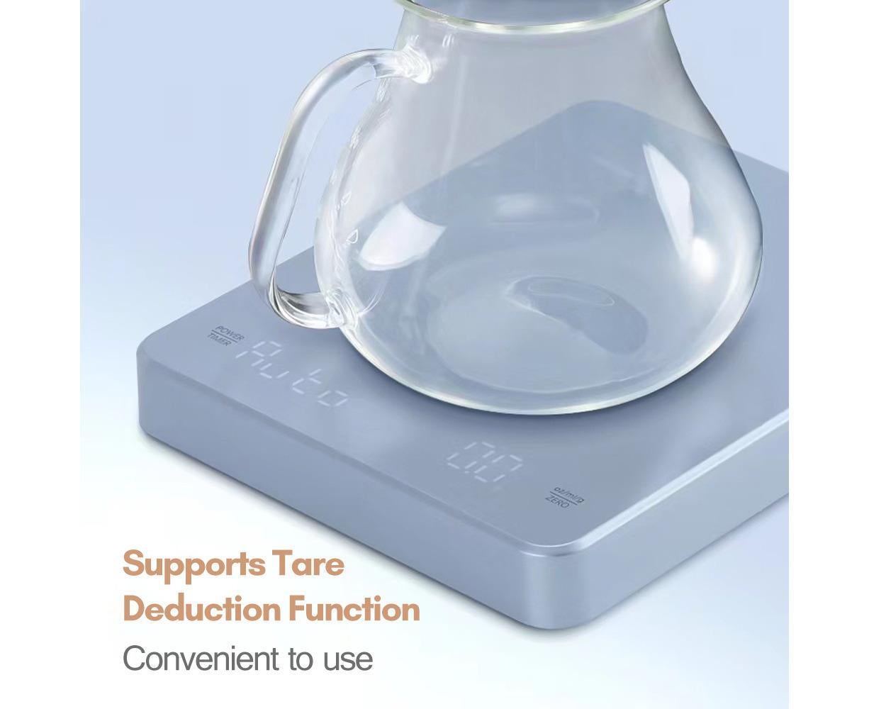 Digital Coffee Scale with Timer LED Screen Espresso Scale Built-in Battery 3kg Max.Weighing 0.1g High V1263-JX-2430