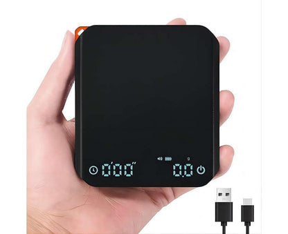 Coffee Scale with Timer 2000g/0.1g Rechargeable Espresso Scale Portable Digital Kitchen Scale with 3 Timing V1263-JX-2435