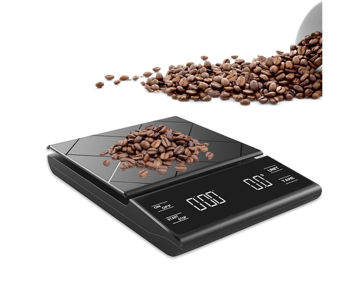 Coffee Scale with Timer Digital Kitchen Scale LED Display Tare Function 3000g/ 0.1g Portable Electronic Scale V1263-JX-2441