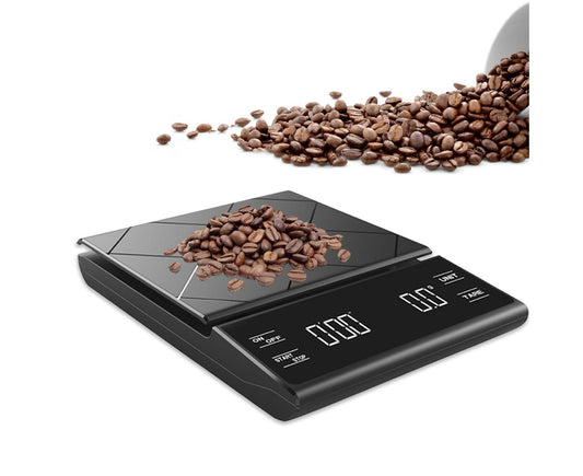 Coffee Scale with Timer Digital Kitchen Scale LED Display Tare Function 3000g/ 0.1g Portable Electronic Scale V1263-JX-2441